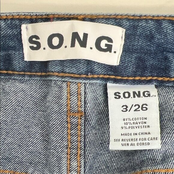 S.O.N.G. Wide Leg Jeans Size 3/26 - Picture 6 of 6